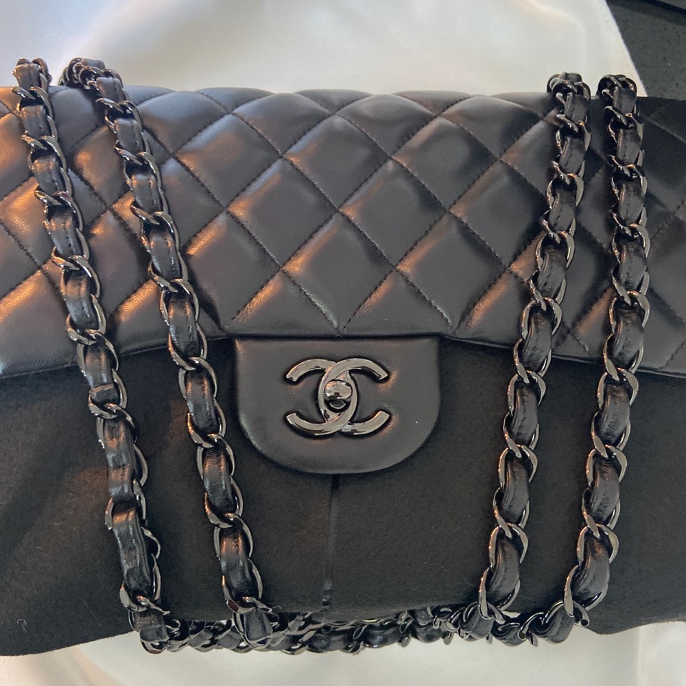 Classic Chanel Jumbo Double Flap Black Hardware